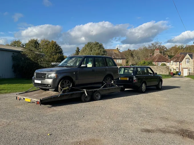 Range Rover and estate ready for delivery