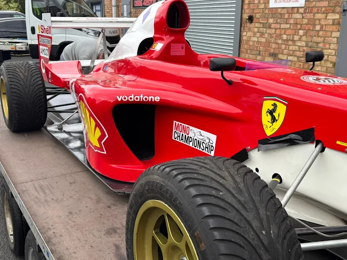Ferrari Formula 1 car transported by Sussex Van & Trailer Hire